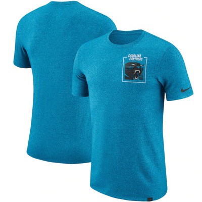 Carolina Panthers Marled Stadium Heathered Printed T Shirt 200807