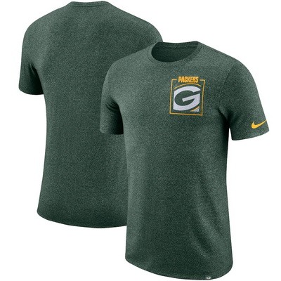 Green Bay Packers Marled Stadium Heathered Printed T Shirt 200831