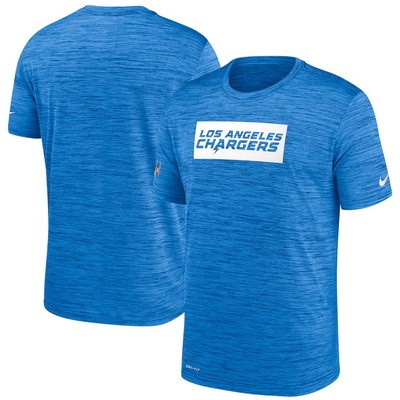 Los Angeles Chargers Marled Stadium Heathered Printed T Shirt 200813