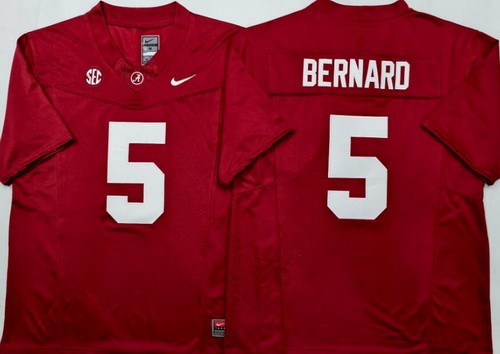 Men's Alabama Crimson Tide #5 Germie Bernard Limited Red College Football Jersey