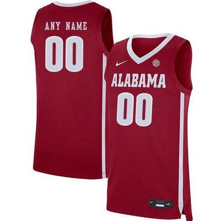 Men's Alabama Crimson Tide Customized Red 2019 College Basketball Jersey