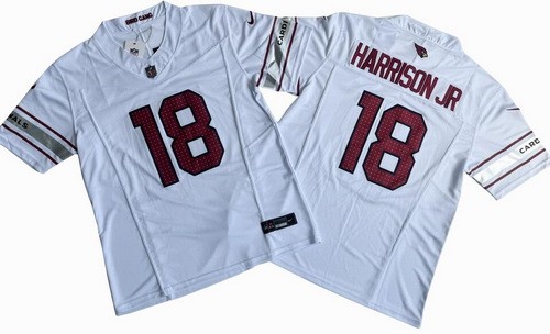 Men's Arizona Cardinals #18 Marvin Harrison Jr Limited White FUSE Vapor Jersey