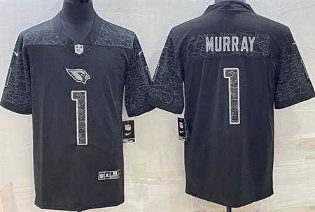 Men's Arizona Cardinals #1 Kyler Murray Limited Black RFLCTV Jersey