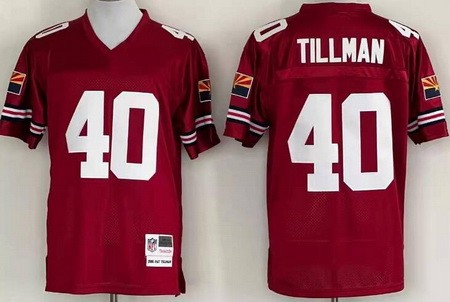 Men's Arizona Cardinals #40 Pat Tillman Red Throwback Jersey