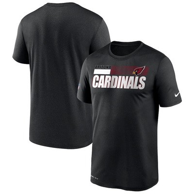 Men's Arizona Cardinals Black Sideline Impact Legend Performance T Shirt 503