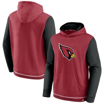 Men's Arizona Cardinals Red Black Block Party Pullover Hoodie
