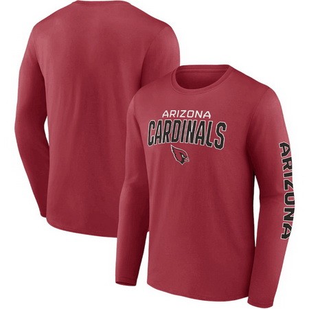 Men's Arizona Cardinals Red Go the Distance Long Sleeve T Shirt