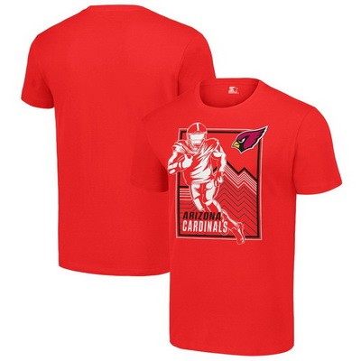 Men's Arizona Cardinals Red Graphic Shield Logo T Shirt