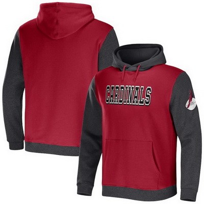 Men's Arizona Cardinals Red NFL x Darius Rucker Collection Colorblock Pullover Hoodie