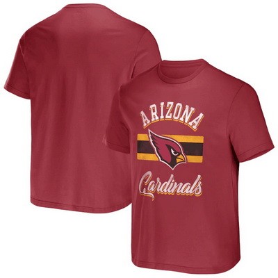 Men's Arizona Cardinals Red NFL x Darius Rucker Collection Stripe T Shirt