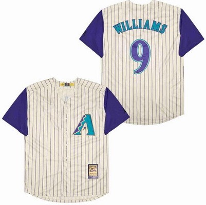 Men's Arizona Diamondbacks #9 Matt Williams Cream Cooperstown Throwback Cool Base Jersey