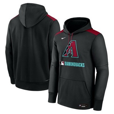 Men's Arizona Diamondbacks Black Authentic Collection Performance Pullover Hoodie
