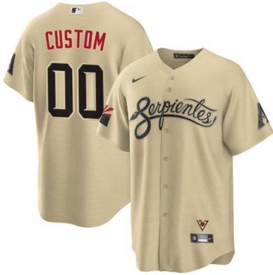 Men's Arizona Diamondbacks Customized Cream 2021 City Cool Base Jersey