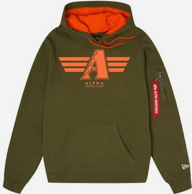Men's Arizona Diamondbacks Green Alpha Industries Pullover Hoodie