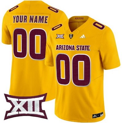Men's Arizona State Sun Devils Custom Limited Yellow FUSE College Football Jersey