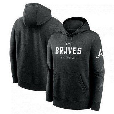 Men's Atlanta Braves Black Fashion Club Pullover Hoodie