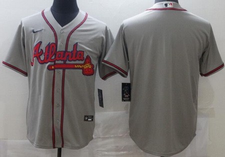 Men's Atlanta Braves Blank Gray 2020 Cool Base Jersey