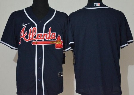 Men's Atlanta Braves Blank Navy Cool Base Jersey