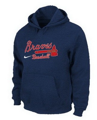 Men's Atlanta Braves Navy Blue Printed Pullover Hoodie
