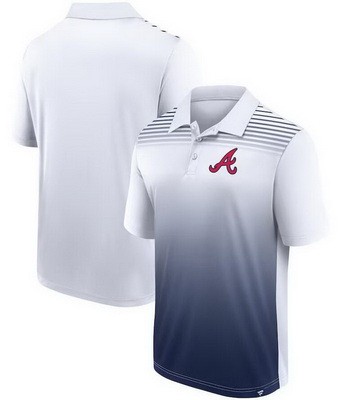 Men's Atlanta Braves White Navy Sandlot Game Polo