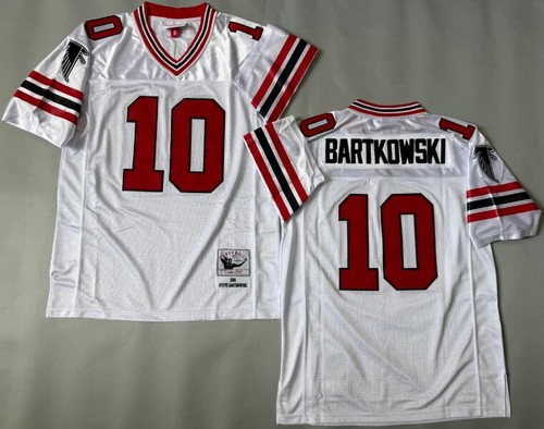 Men's Atlanta Falcons #10 Steve Bartkowski White 1983 Throwback Jersey