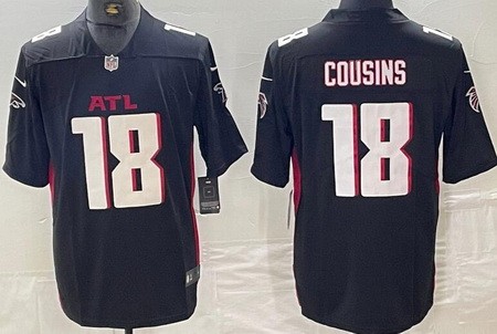 Men's Atlanta Falcons #18 Kirk Cousins Limited Black Vapor Jersey