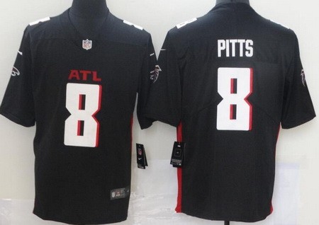 Men's Atlanta Falcons #8 Kyle Pitts Limited Black Vapor Untouchable Jersey
