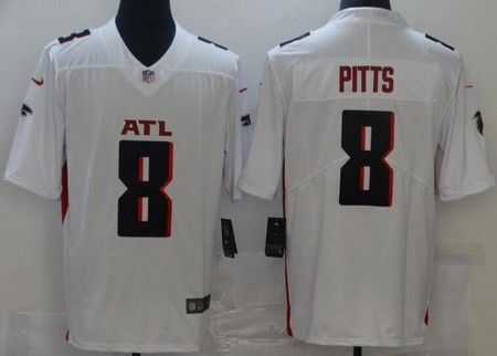 Men's Atlanta Falcons #8 Kyle Pitts Limited White Vapor Untouchable Jersey