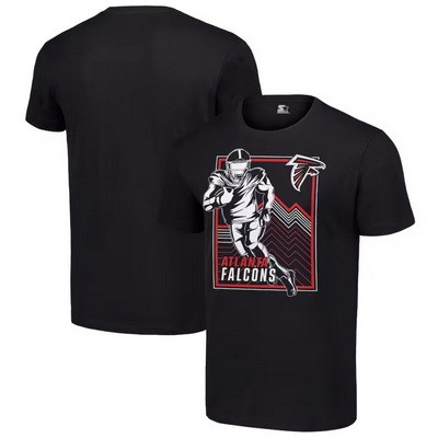Men's Atlanta Falcons Black Graphic Shield Logo T Shirt