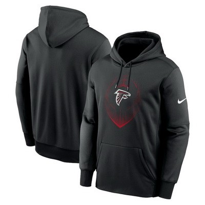 Men's Atlanta Falcons Black Icon Performance Pullover Hoodie