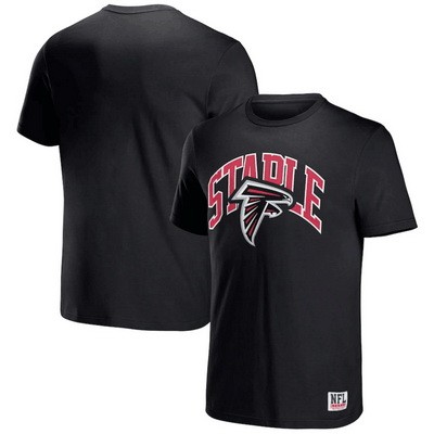 Men's Atlanta Falcons Black NFL x Staple Logo Lockup T Shirt