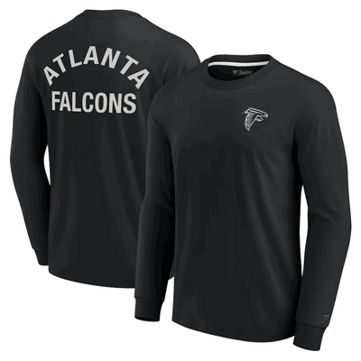 Men's Atlanta Falcons Black Super Soft Long Sleeve T Shirt