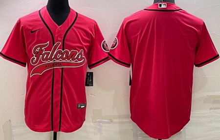 Men's Atlanta Falcons Blank Limited Red Baseball Jersey
