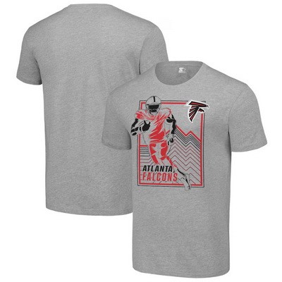 Men's Atlanta Falcons Gray Graphic Shield Logo T Shirt