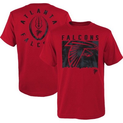 Men's Atlanta Falcons Red Liquid Camo Logo T Shirt