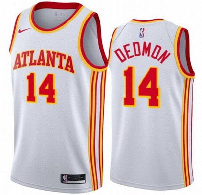 Men's Atlanta Hawks #14 Dewayne Dedmon White Association Icon Hot Press Jersey