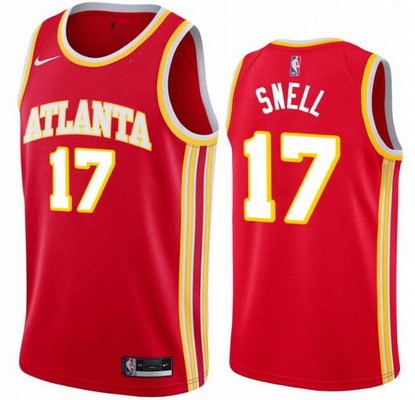 Men's Atlanta Hawks #17 Tony Snell Red Icon Hot Press Jersey