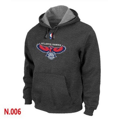 Men's Atlanta Hawks Dark Grey Printed Pullover Hoodie