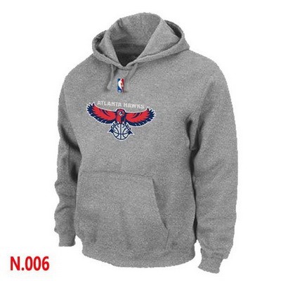 Men's Atlanta Hawks Grey Printed Pullover Hoodie
