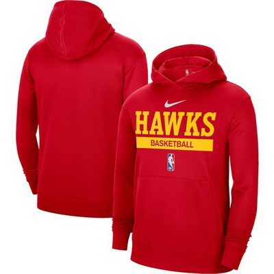 Men's Atlanta Hawks Red 2022 Legend On Court Practice Performance Pullover Hoodie