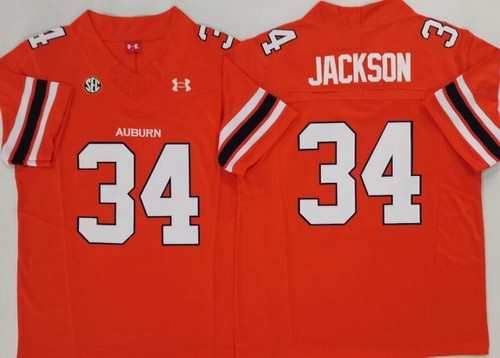 Men's Auburn Tigers #34 Bo Jackson Orange College Football Jersey