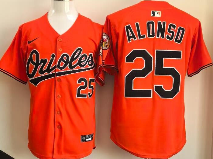 Men's Baltimore Orioles #25 Pete Alonso Orange Limited Jersey
