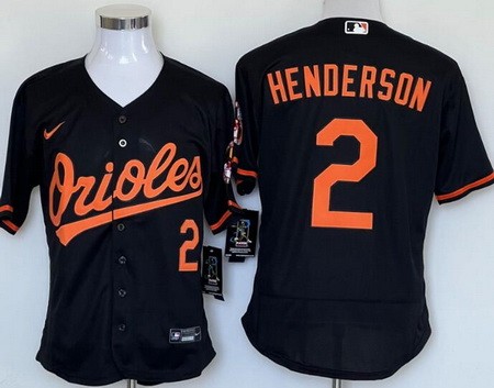 Men's Baltimore Orioles #2 Gunnar Henderson Black Aulthentic Jersey