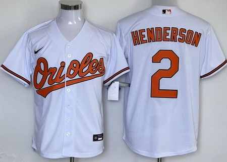 Men's Baltimore Orioles #2 Gunnar Henderson White Cool Base Jersey