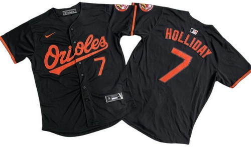 Men's Baltimore Orioles #7 Jackson Holliday Black Limited Jersey