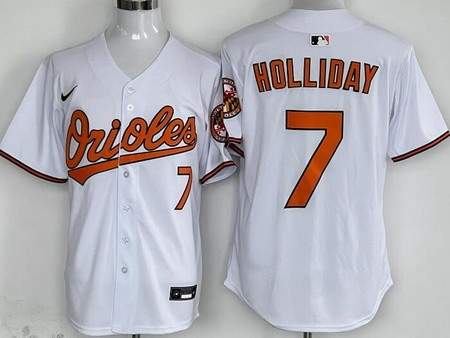 Men's Baltimore Orioles #7 Jackson Holliday Orange Limited Cool Base Jersey