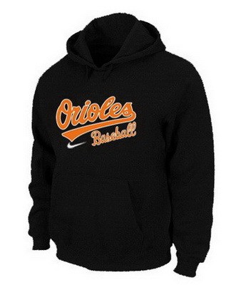 Men's Baltimore Orioles Black Printed Pullover Hoodie
