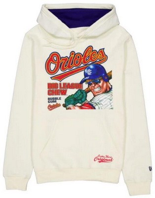 Men's Baltimore Orioles Cream Big League Chew Pullover Hoodie