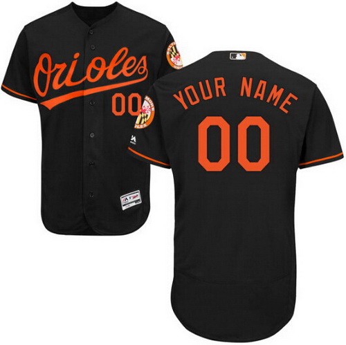 Men's Baltimore Orioles Customized Black FlexBase Jersey