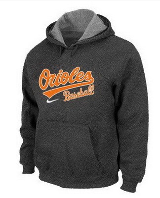 Men's Baltimore Orioles Dark Gray Printed Pullover Hoodie